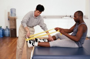 Physical Therapist Helping a Patient